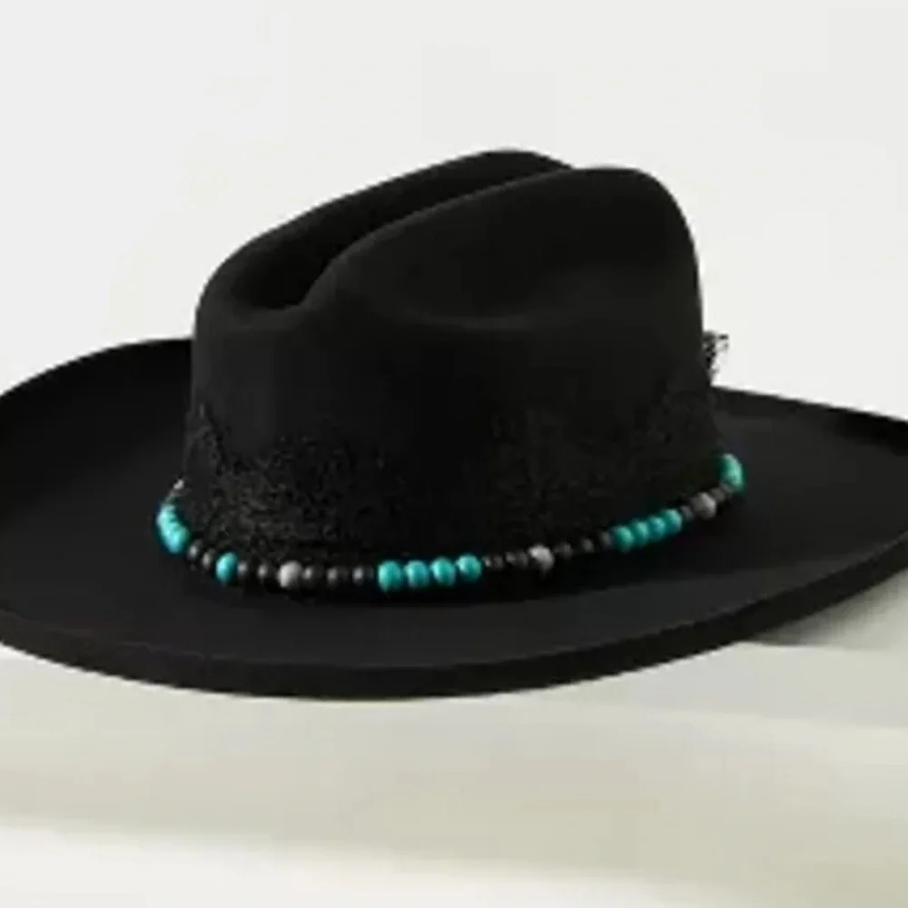 Anthropologie San Diego Lace a rancher a hat Gun smoke One Size New with tags